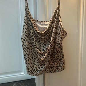 Silky leopard print tank
